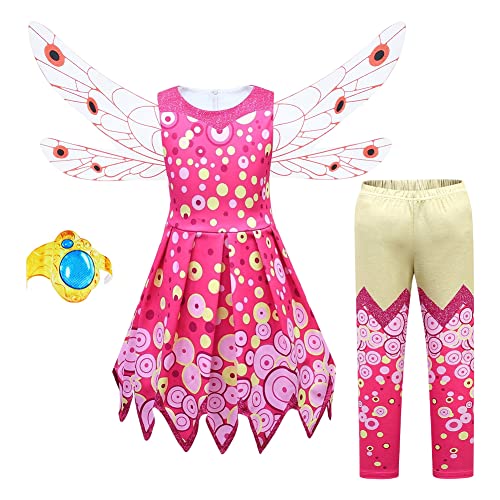 Amycute Faschingskostüme Mädchen Party Kostüm Karneval Party Outfits Cosplay für Mädchen, mit Flügel und Hose Verkleidung Costume Mädchen von Amycute