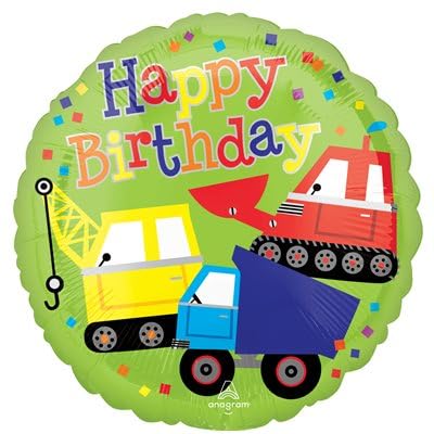 18In Happy Birthday Trucks Foil Balloon von Anagram