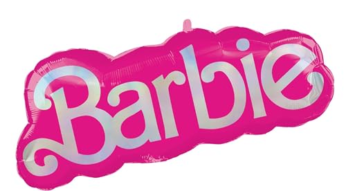 Supershape Folienballon * BARBIE * als Deko für Geburtstag und Party | 81x30cm groß | Pink Rosa Mädchen Kinder Kindergeburtstag Partydeko Luftballons von Anagram