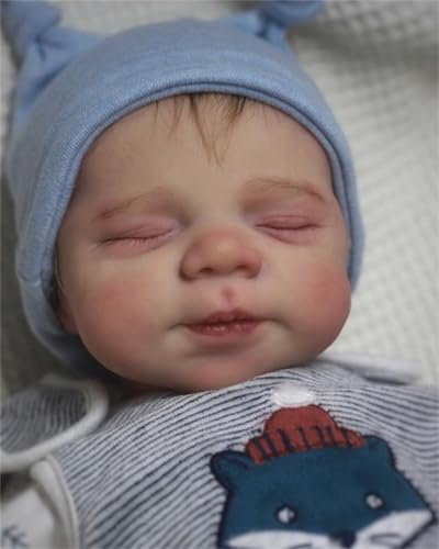 Anano Reborn Baby Junge Vollsilikon 18 Zoll Reborn Baby Real Life Echt Aussehende Puppen Künstlerpuppen Lebensecht Magnet Schnuller Für Reborn Baby Babypuppen Die Echt Aussehen Baby Puppe von Anano