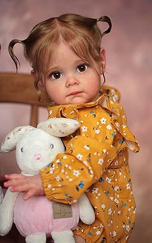 Anano Reborn Baby Mädchen Lebensechte Babypuppen Sichtbare Venen 24 Zoll Reborn Toddler Echte Baby Puppe Echtes Aussehen Reborn Baby Realistische Silikon Puppe Für Kinder 3+ Geschenke von Anano