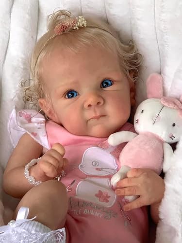 Anano Reborn Baby Puppen Lebensecht Bettie 45cm Bewegliche Reborn Vollsilikon Ganzkörper Realistische Matschige Silikon Echte Babypuppe Geschenk Für Kinder 3+ von Anano