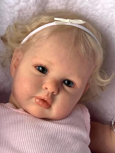 Anano Reborn Babypuppen Augen Offen 24 Zoll Silikon Baby Mädchen Realistische Lebensechte Babypuppen Reborn Puppen Die Aussehen Wie Echte Reborn Babys Mit Haaren Und Spielzeug von Anano