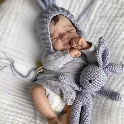 Anano Reborn Puppen Lebensechte Babypuppen 18 Zoll Reborn Baby Vollsilikon Lebensecht Puppe Wie Echtes Baby New Born Ultra Realistische Babypuppe Mit Zubehör Für Kinder Und Sammler von Anano