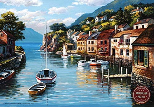 Anatolian 500 Teile Puzzles - Puzzles für Erwachsene 500 Teile VILLAGE ON THE WATER ist ideal als Geschenke für die ganze Familie und das Puzzle 500 Teile für Erwachsene besteht aus ESKA BOARD von Anatolian