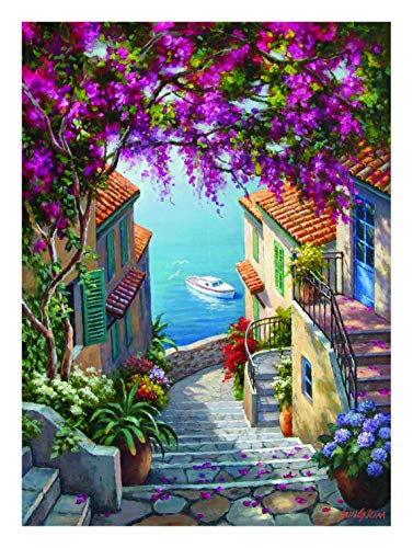 Anatolian Jigsaws 1000 Teile für Erwachsene - 1000 Teile Puzzle für Erwachsene Treppe zum Meer eignet sich hervorragend als Geschenk für die ganze Familie und das Puzzle besteht aus Esca Board von Anatolian