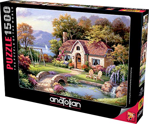 Anatolian Puzzle 1500 pièces : Cottage Avec Petit pont en Pierre, Sung Kim von Anatolian