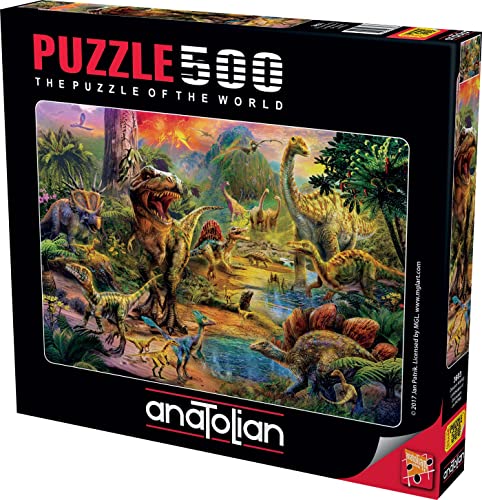 Anatolian Puzzle 500 Teile Landschaft der Dinosaurier | Puzzle-Größe 48x33cm (H) von Anatolian