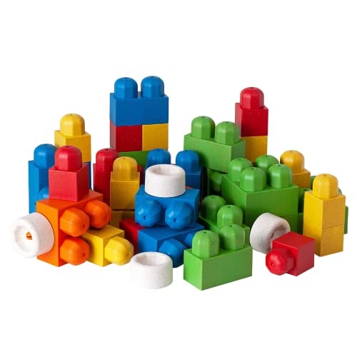 anbac Toys - Antibakterielle Bausteine für Kinder, Steine 40-teilig, Multi Color von anbac Toys