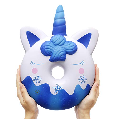 ANBOOR 13.8 "Squishies Riesen Jumbo Einhorn Donut Kawaii Langsam steigende cremige duftende Squishies Kinder Spielzeug Geschenk-Kollektion (Blau) von ANBOOR