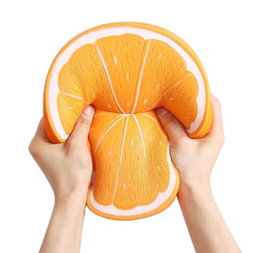 Anboor Squishies Orange Obst Super Groß Langsam Steigend Quetschen Spielzeug Jumbo Slow Rising Antistress Squishies Spielzeug Geschenk für Kinder Erwachsene(24.5*24.5*15cm,1 Stück) von ANBOOR