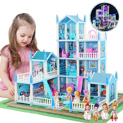 Dollhouse Spielzeug für Mädchen,Mädchen Spielzeug 3 Jahre 4 Jahre,Puppenhaus Traumhaus Geschenk Lernspielzeug für Mädchen… von Anby families