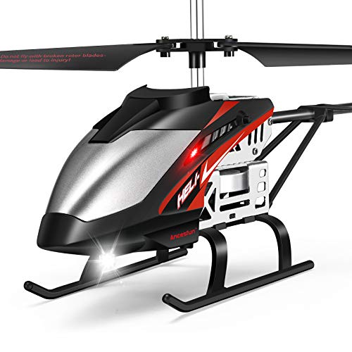 Ancesfun Hubschrauber Ferngesteuert, RC Helikopter Gyro Höhe Halten Flugzeug Fernbedienung mit LED Leucht 3.5 Kanal 2.4 Ghz Mini Helicopter Indoor Spielzeug für Kinder Mädchen Jungen 14 15 16 17+ von Ancesfun