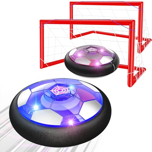 Ancesfun Kinderspielzeug Hover Football Set mit 2 Toren, 2 Stück wiederaufladbare Air Power Soccer Hover Ball für Jungen Mädchen 3 4 5 6 7 8 9 10 1112 Jahre alt von Ancesfun