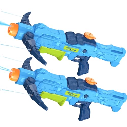 Wasserpistolen für Kinder, 2 PCS XXL Super Squirt Wasser-Pistole mit Vielseitiger Armbrust - 750ML Hochtank, 26 ft Starke Reichweite, 22" Große Wasserspielzeug für Jungen Mädchen Erwachsene von Ancesfun