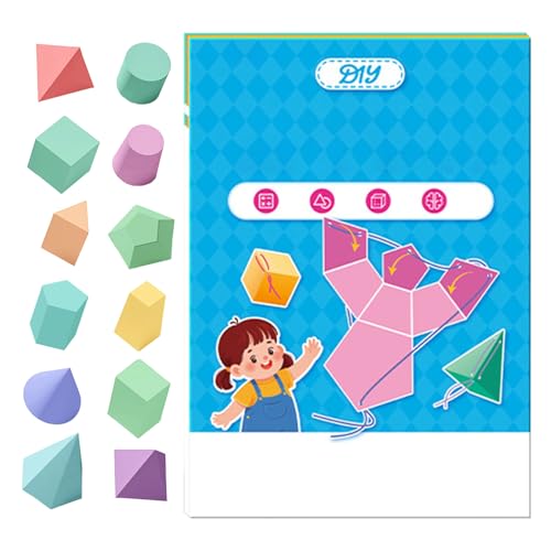 Ancsttu 3D Geometrie Lernbuch, 3D Geometrie Lernspielzeug Mit 12 Modellen Spielbuch Arbeitsbuch Lernwerkzeuge Für Spielzimmer, Bibliothek, Heimschule Ancsttu 3D Geometrie Lernbuch, 3D Geometrie Lernspielzeug Mit 12 Modellen Spielbuch Arbeitsbuch Lernwerkzeuge Für Spielzimmer, Bibliothek, Heimschule von Ancsttu