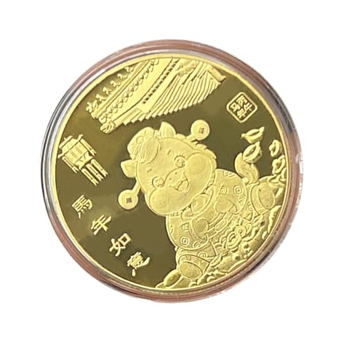 Ancsttu Chinesische Münze Zum Neujahrsfest | Sammlerstücke für Segensmünzen | 2026 Jahr des Pferdes Andenken Deko Für Chinesisches Neujahr Zuhause Schreibtisch Bücherregal Für Erwachsene Kinder Ancsttu Chinesische Münze Zum Neujahrsfest | Sammlerstücke für Segensmünzen | 2026 Jahr des Pferdes Andenken Deko Für Chinesisches Neujahr Zuhause Schreibtisch Bücherregal Für Erwachsene Kinder von Ancsttu