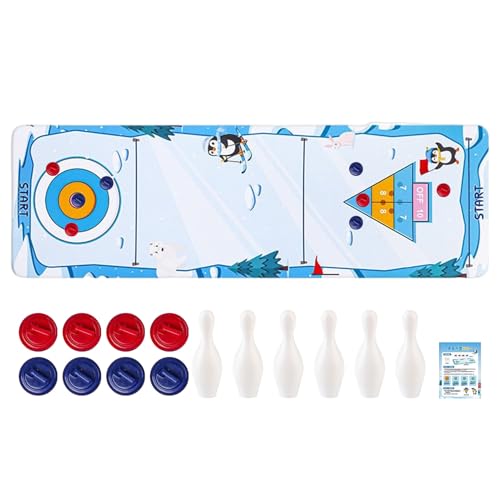 Ancsttu Curling Spiel,Eisstockschießen Wettkampf-Set - Lustiges Tragbares Spielzeug Geschenk Für Mädchen Erwachsene Kinder Studenten Fans Ancsttu Curling Spiel,Eisstockschießen Wettkampf-Set - Lustiges Tragbares Spielzeug Geschenk Für Mädchen Erwachsene Kinder Studenten Fans von Ancsttu