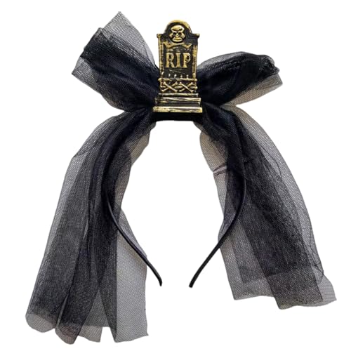 Ancsttu Halloween Kopfband - Vintage Grabstein Haarreif Mit Schleier Für Cosplay - Gruseliges Halloween Kostüm Zubehör Kopfschmuck Für Maskenbälle Bühnenshow Party Cosplay Ancsttu Halloween Kopfband - Vintage Grabstein Haarreif Mit Schleier Für Cosplay - Gruseliges Halloween Kostüm Zubehör Kopfschmuck Für Maskenbälle Bühnenshow Party Cosplay von Ancsttu