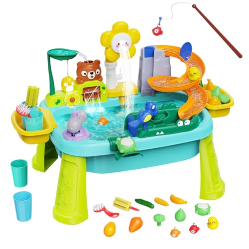 Ancsttu Kinder Wasserspiel Tisch,Sommer Sand- und Wasserspielzeug für Kleinkinder | Sinnesanregendes Spielzeug Für Kindergartenkinder Baby Mädchen Drinnen Draußen Garten Pool Park Bad Terrasse Ancsttu Kinder Wasserspiel Tisch,Sommer Sand- und Wasserspielzeug für Kleinkinder | Sinnesanregendes Spielzeug Für Kindergartenkinder Baby Mädchen Drinnen Draußen Garten Pool Park Bad Terrasse von Ancsttu