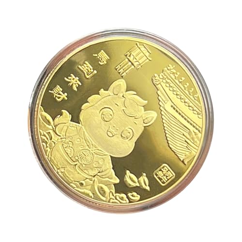 Ancsttu Lunar New Year 2026 Münze | Sammlerstücke für Segensmünzen - 2026 Jahr des es Andenken Deko Für Chinesisches Neujahr Zuhause Schreibtisch Bücherregal Für Erwachsene Kinder Sammler Ancsttu Lunar New Year 2026 Münze | Sammlerstücke für Segensmünzen - 2026 Jahr des es Andenken Deko Für Chinesisches Neujahr Zuhause Schreibtisch Bücherregal Für Erwachsene Kinder Sammler von Ancsttu