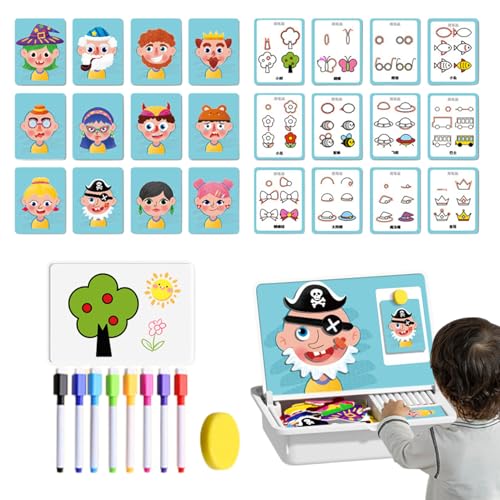 Ancsttu Magnetspiel Puzzle Box, Magnetpuzzle Für Kinder, Lustige Gesichts Puzzle Spielzeugzeichnung Magnetspiel Spielzeug Lustige Pädagogisches Magnetgeschenk Für Zuhause, Flugzeug, Autoreise Ancsttu Magnetspiel Puzzle Box, Magnetpuzzle Für Kinder, Lustige Gesichts Puzzle Spielzeugzeichnung Magnetspiel Spielzeug Lustige Pädagogisches Magnetgeschenk Für Zuhause, Flugzeug, Autoreise von Ancsttu