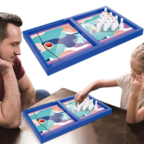 Ancsttu Tisch-Bowling-Spielset,Tisch-Bowling-Spielset | Familien-Desktop-Home-Bowling-Spielzeug,Tisch-Bowling-Spiele für den Innenbereich, kleines Bowling-Set für Kinder, Erwachsene, alle von Ancsttu