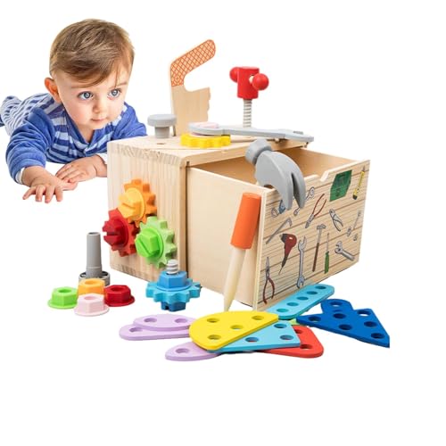 Ancsttu Werkzeugset aus für Kinder, Werkzeugset für Kleinkinder - Pretend Tool Kit Spielwerkzeug-Set aus | Rollenspiel-Lernspielzeug STEM-Lernkonstruktionsspielzeug für und Kinder von Ancsttu