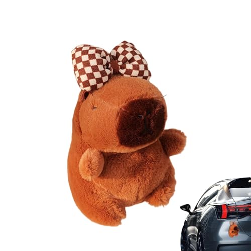 Capybara Plüschtier Anhänger, Auto Capybara Ornament Capybara Plüschtier Lustige Capybara Kuscheltier Capybara Stofftier, Externe Puppe Für Die Meisten Fahrzeuge von Ancsttu