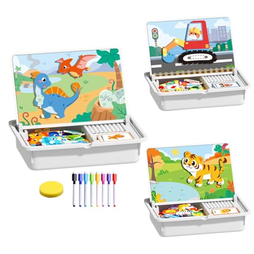 Magnetspiel Puzzle Box, Magnetpuzzle Für Kinder Doppelseitig Magnetisches Puzzle Spielzeug Pädagogisches Magnetspiel Für Vorschule Reisens Zuhause Kindergarten Magnetspiel Puzzle Box, Magnetpuzzle Für Kinder Doppelseitig Magnetisches Puzzle Spielzeug Pädagogisches Magnetspiel Für Vorschule Reisens Zuhause Kindergarten von Ancsttu