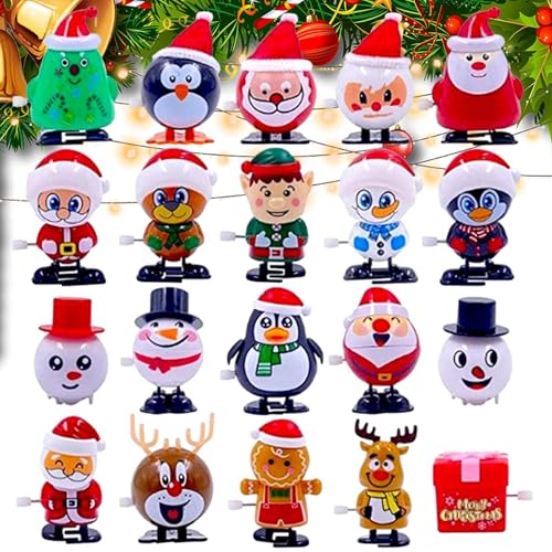 Weihnachts Aufziehspielzeug, 20X Weihnachts Uhrwerkspielzeug Großpackung, Eihnachtsmann, Elch, Pinguin Weihnachts Spielzeug Für Weihnachtsstrumpffüller, Geschenktüten von Ancsttu