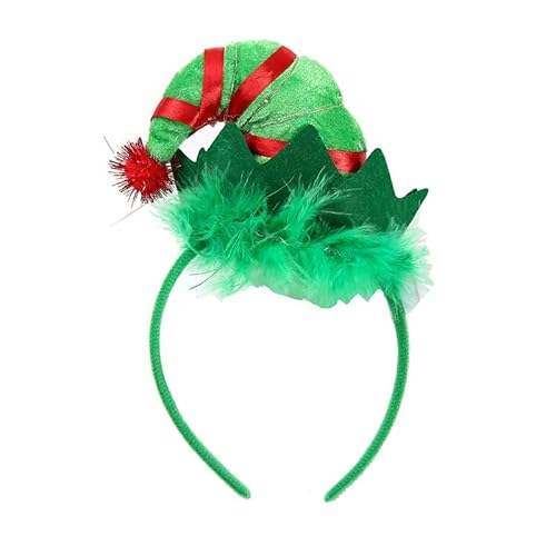 3 Stück Weihnachtsbaum Stirnband, Elfenhut Stirnband Haarreifen Weihnachten Christmas Headband, Stirnband Elchgeweih Geeignet für die Dekoration von Weihnachtsfeiern, Cosplay Stirnband Requisiten von Ancuioyz