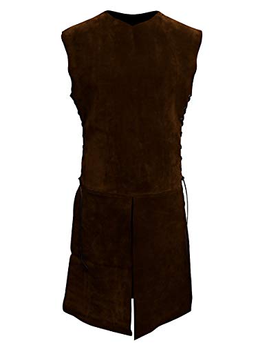 Andracor - Handgefertigter Waffenrock aus Leder für Jäger, Waldelfen und Bogenschützen - LARP, Mittelalter, Fantasy & Cosplay – Dunkelbraun – Größe: XL Andracor - Handgefertigter Waffenrock aus Leder für Jäger, Waldelfen und Bogenschützen - LARP, Mittelalter, Fantasy & Cosplay – Dunkelbraun – Größe: XL von Andracor