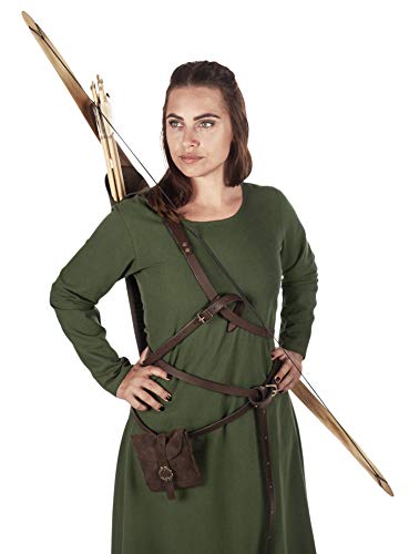 Andracor - Langes Mittelalter Unterkleid aus Baumwolle - Verkleidung - Kostüm - Wikinger, Fantasy & Cosplay - XL - Grün von Andracor