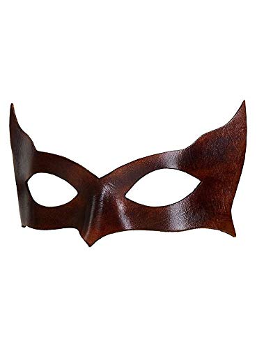 Andracor Venezianische Maske - Colombina Incognito braun Venezianische Ledermaske von Andracor