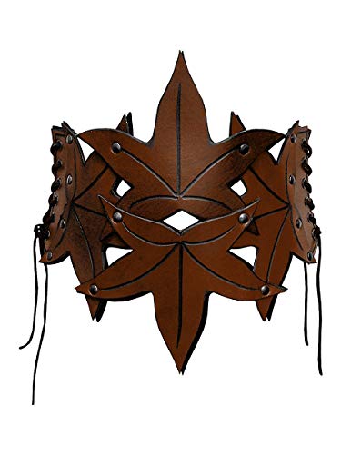 Andracor - Verspieltes Wald Elfen Mieder mit Blattwerk aus Leder - Accessoire für LARP, Mittelalter, Cosplay & Steampunk - Schwarz/Naturbaun/Grün/Rot - S bis L Andracor - Verspieltes Wald Elfen Mieder mit Blattwerk aus Leder - Accessoire für LARP, Mittelalter, Cosplay & Steampunk - Schwarz/Naturbaun/Grün/Rot - S bis L von Andracor