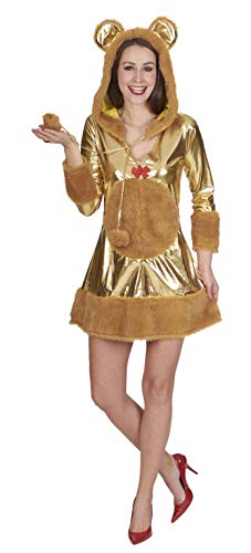 Elbenwald - Damen Kostüm Goldbärchen, Kleid mit Kapuze, Glücksbärchen, Bär, Tier, Mottoparty, Karneval von Elbenwald