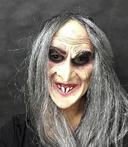 Hexenmaske Halloween Masken Erwachsene Gruselige Maske Hexe Kostüm von Andriez