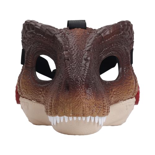 Andux Dinosaurier Maske mit öffnendem Kiefer und Geräuschen Dinosaurier Krallen Spielzeug Cosplay Rollenspiel Kostüm Zubehör KLMJ-01 (Dinosaurier-Maske-Violett) von Andux