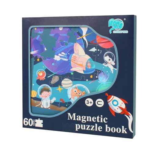 Andux Hölzerne Magnet-Puzzle Buch Vorschule Reise Puzzle Spiel ZDPT-01 von Andux
