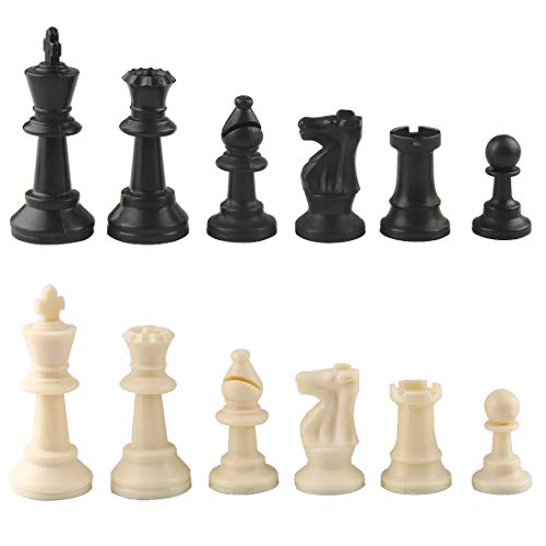 Andux Schachfiguren Schach 32PCS XQZ (Kunststoff-75mm) von Andux