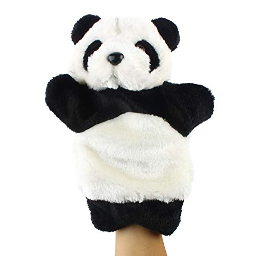 Andux Plüsch Handpuppe Rollenspiel Interaktive Handpuppe für fantasievolles Spiel Performance Theater Weiches Plüschtier Spielzeug SO-02 (Panda) von Andux