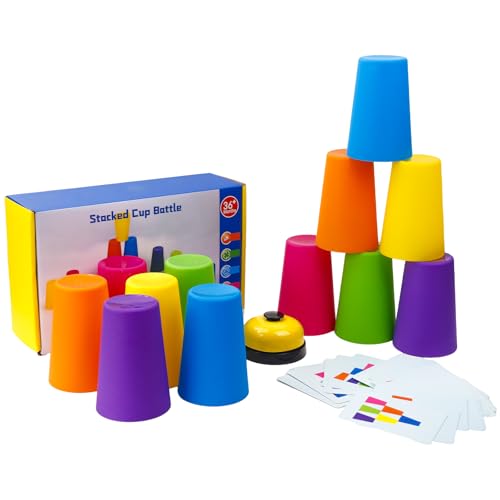 Andux Quick Stacking Cups Spiele Cups Spiele für Kinder Classic Matching Cup Game Speed Match Cups Spiele DZYX-01 von Andux