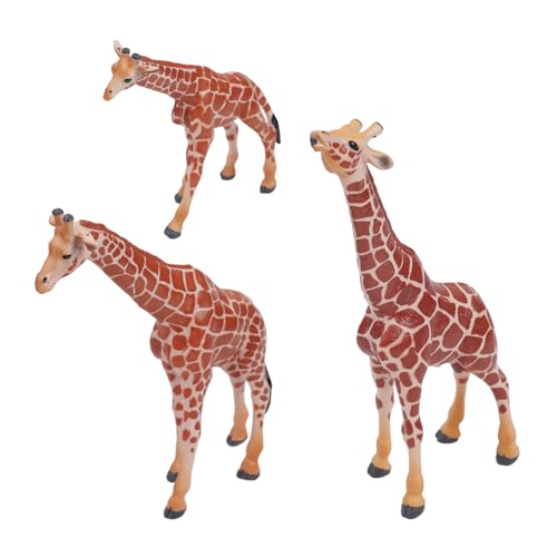 Andux Realistische Tiere Figuren Familie Set Meeresleben Wilder Dschungel Lernen Pädagogisches Spielset FZDW-06 (Giraffe, 3Stk/Set) von Andux