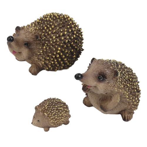 Andux Realistische Tiere Figuren Familie Set Meeresleben Wilder Dschungel Lernen Pädagogisches Spielset FZDW-06 (Hedgehog, 3Stk/Set) OX117-126 von Andux