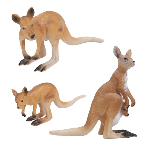 Andux Realistische Tiere Figuren Familie Set Meeresleben Wilder Dschungel Lernen Pädagogisches Spielset FZDW-06 (Känguru, 3Stk/Set) OX117-130 von Andux