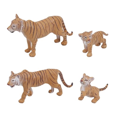 Andux Realistische Tiere Figuren Familie Set Meeresleben Wilder Dschungel Lernen Pädagogisches Spielset FZDW-06 (Tiger, 4Stk/Set) OX117-129 von Andux