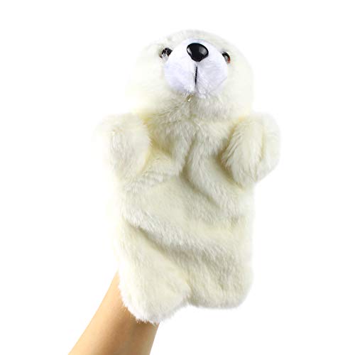 Andux Zone Schöne Plüsch Handpuppe Stofftier Spielzeug (SO-04 Eisbär) von Andux