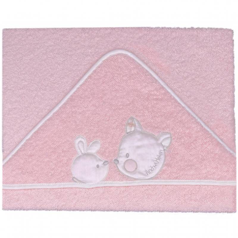 Andy & Helen bestickter Dreieck-Bademantel D36 Pink von Andy & Helen