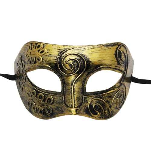 Anevous 1 Stück Venezianische Maske Herren Damen, Party Maskerade Masken Venezianischen Mask Vintage Augenmaske für Halloween Kostüm Cosplay Abschlussball Karneval, Zubehör,Golden C von Anevous